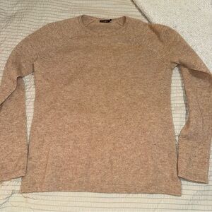 J. McLaughlin Tan Cashmere Crew Neck Sweater small